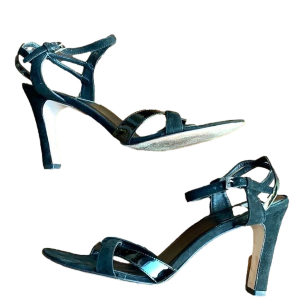 ARTURO Chiang Patent Suede High Heel Sandal Shoes